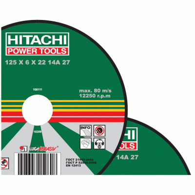 Отрезной круг HITACHI А24 (14А) 180х1.6х22