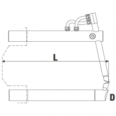 Нижнее изогнутое плечо TECNA 4857 L=250мм (тип D) для клещей 3321, 3322, 3324