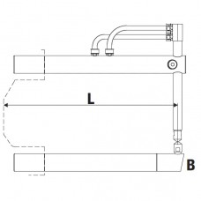 Нижнее прямое плечо TECNA 4770 L=820мм (тип B) для клещей 3327, 3328