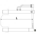 Нижнее прямое плечо TECNA 4776 L=1030мм (тип B) для клещей 3327, 3328