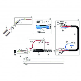 Горелка Autogen Ritter M-AR 550W 3 м, жидкостное охлаждение, 550 А, серая рукоятка