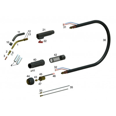 Горелка Autogen Ritter SB 145G 5 м, воздушное охлаждение, 160 А