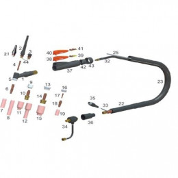 Горелка Autogen Ritter SR 26 8 м, воздушное охлаждение, 180 А