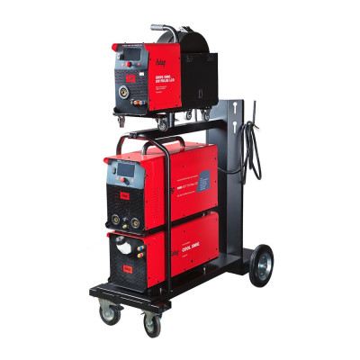 Сварочный полуавтомат Fubag XMIG 500T DW PULSE ( с подающим механизмом DRIVE XMIG DW PULSE, шланг пакетом 5м, горелка FB 550W 3m, блок жидкостного охлаждения Cool XMIG, тележка)