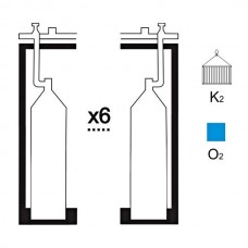 Газовая рампа кислородная РКР- 6к2 (6 бал.,двухряд.,редук.РКЗ-500) контейнерн.